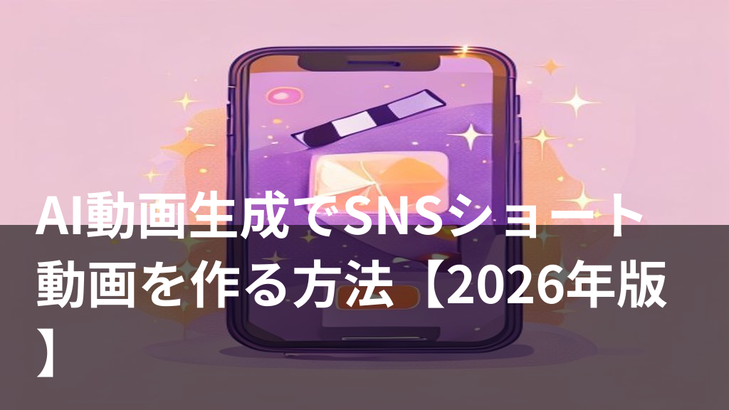 AI動画生成ツールでSNSショート動画を作るイメージ