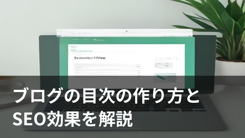 ブログの目次の作り方を表すパソコン画面のイラスト