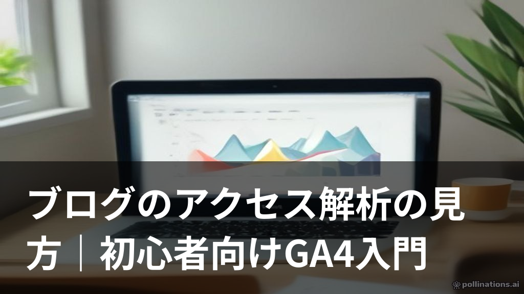 ブログのアクセス解析画面を見ながら分析している様子のイラスト