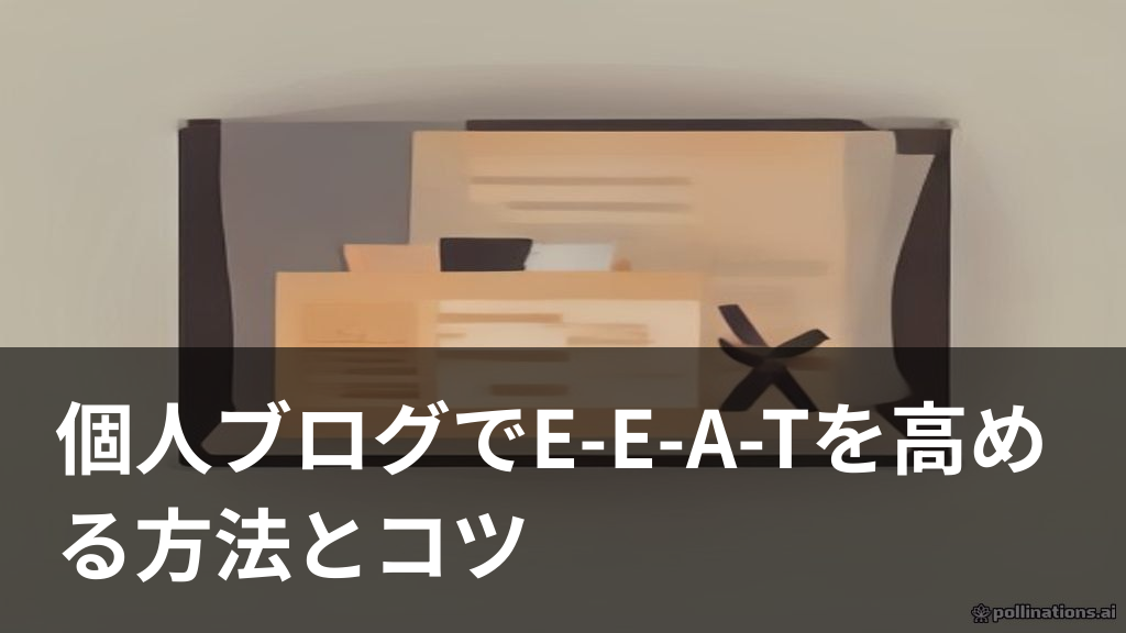 個人ブログの信頼性(E-E-A-T)を高めるイメージイラスト