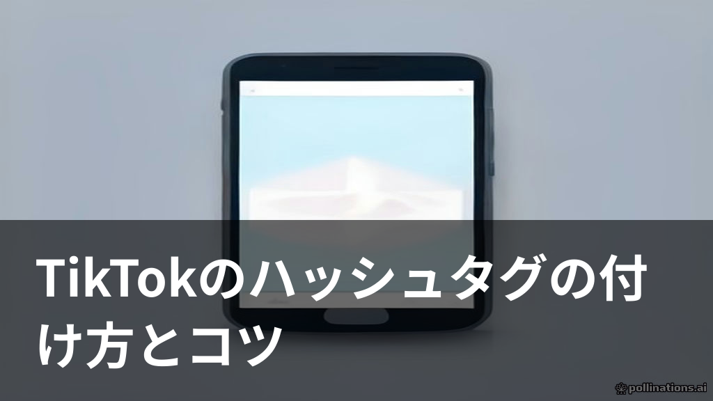 TikTokのハッシュタグの付け方とコツを説明するイメージ画像