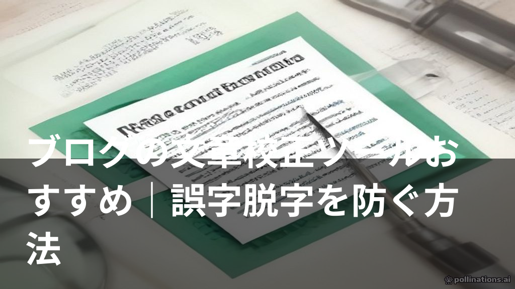 ブログ記事の文章校正で誤字脱字をチェックするイメージ画像